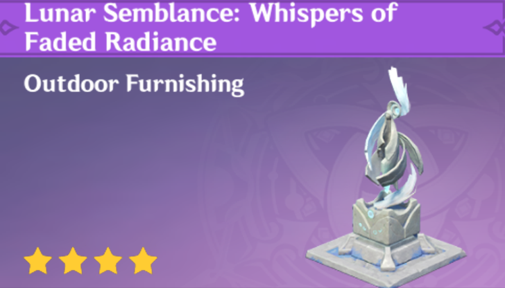 Genshin Impact - How to Get Lunar Semblance - Whispers of Faded Radiance Furnishing