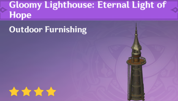 Genshin Impact - How to Get Gloomy Lighthouse - Eternal Light of Hope Furnishing
