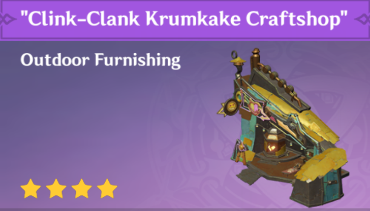 Genshin Impact - How to Get Clink-Clank Krumkake Craftshop Furnishing