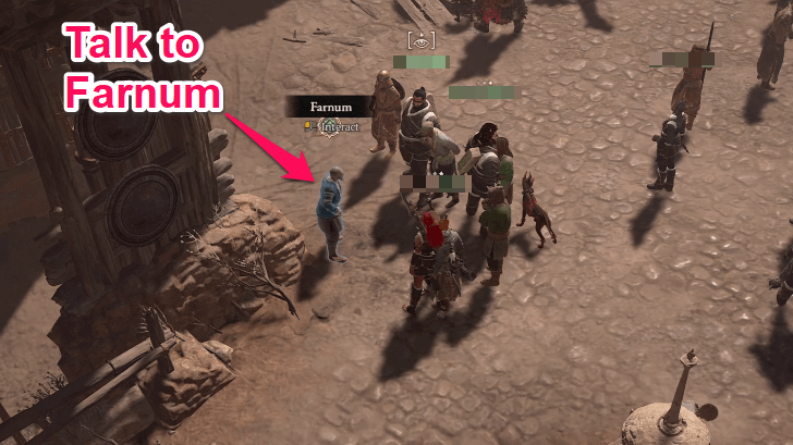 Talk to Farnum at Ked Bardu