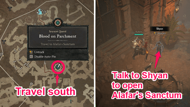 Travel south and enter Alafar