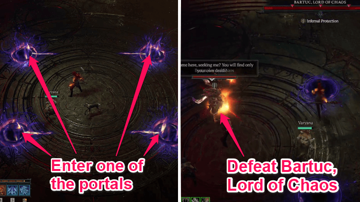 Progress the dungeon and defeat the Fell Council