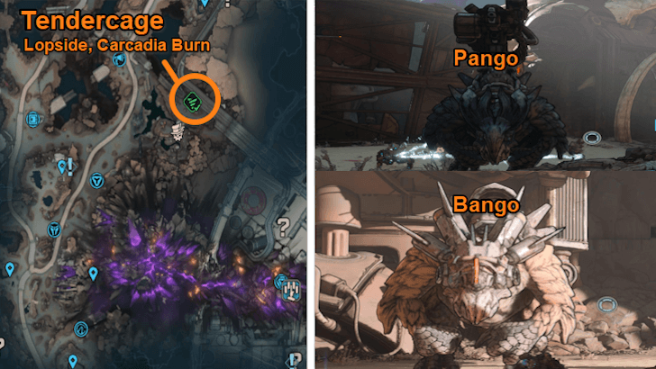 Pango and Bango location