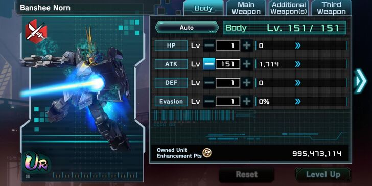 Unit Enhancement Reset Step 2 - Gundam UCE