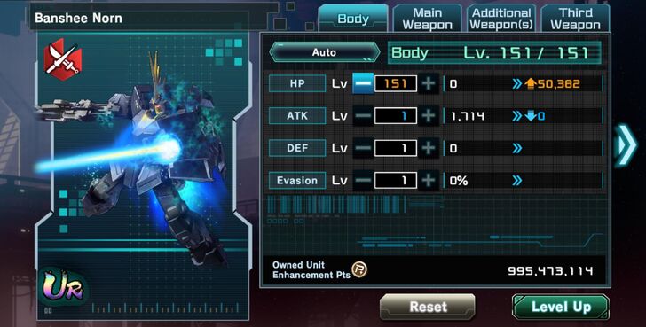 Unit Enhancement Reset Step 3 - Gundam UCE