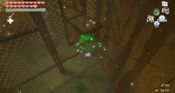 Glide to the Platform With the Skulls