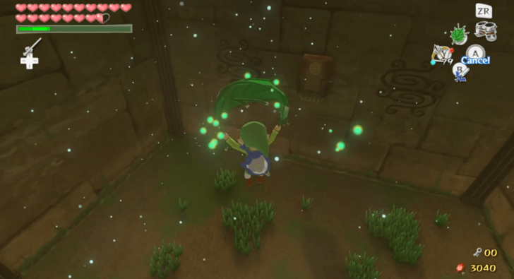 Glide to the Grassy Platform