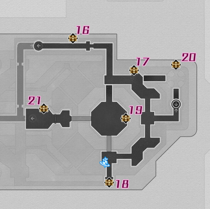 HSR Universal Matrix Great Tomb of the Nameless Titan Chest Map F1 East