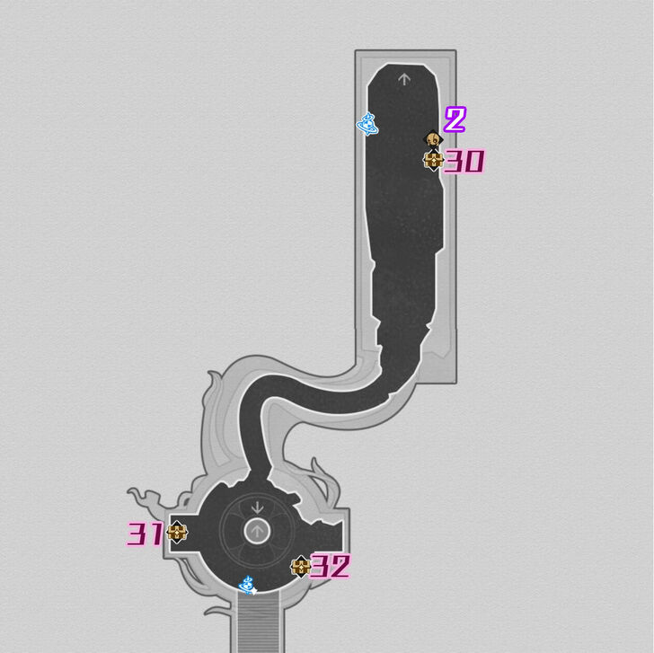 HSR - Radiant Scarwood Grove of Epiphany F1 South Chest Map