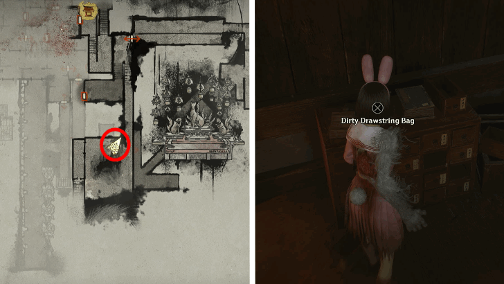 Dirty Drawstring Bag Location