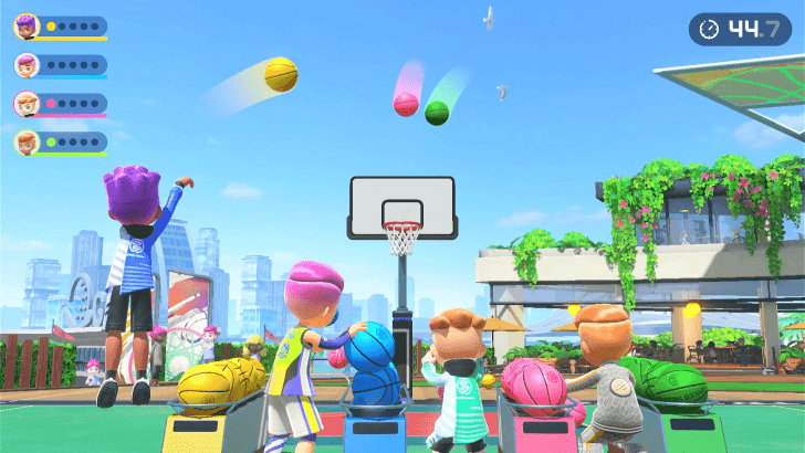 Switch Sports - Basketball Five-Streak Battle