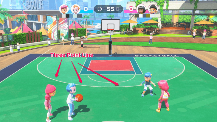 Switch Sports - Basketball Three Point Line