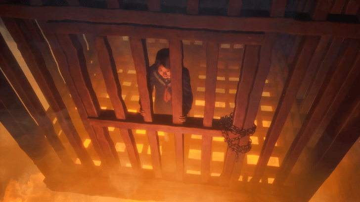 Rinko in Dark Shrine Worship Hall