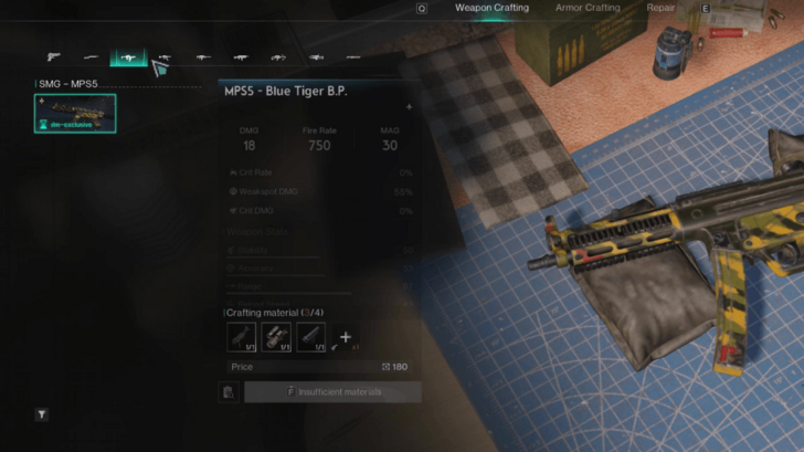 Limited Armor and Weapon