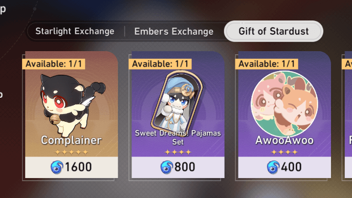 Honkai Star Rail - Gift of Stardust Store