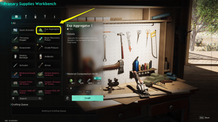 Once Human - Craft Exp Aggregator How to Level Up Fast