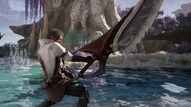 Fated Adventurer of Monster Hunter Outlanders wields a Great Sword