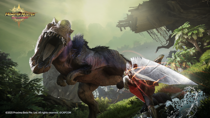 Fated Adventurer fights Anjanath with Giant Sword in Monster Hunter Outlanders