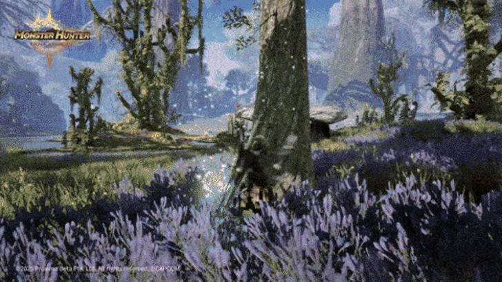 a gif of gathering and crafting mechanics in Monster Hunter Outlanders