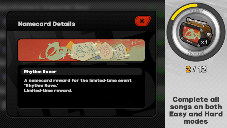 Rhythm Raver Namecard, move:scale
