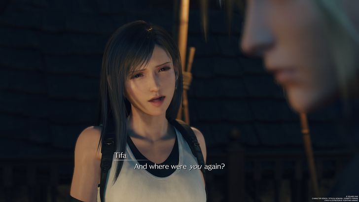 Tifa and Cloud talking