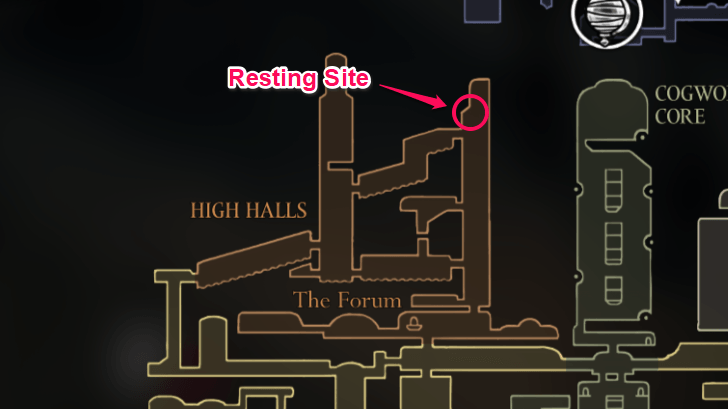 High Halls Resting Site Map Location