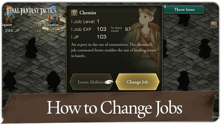 FF Tactics How to Change Jobs