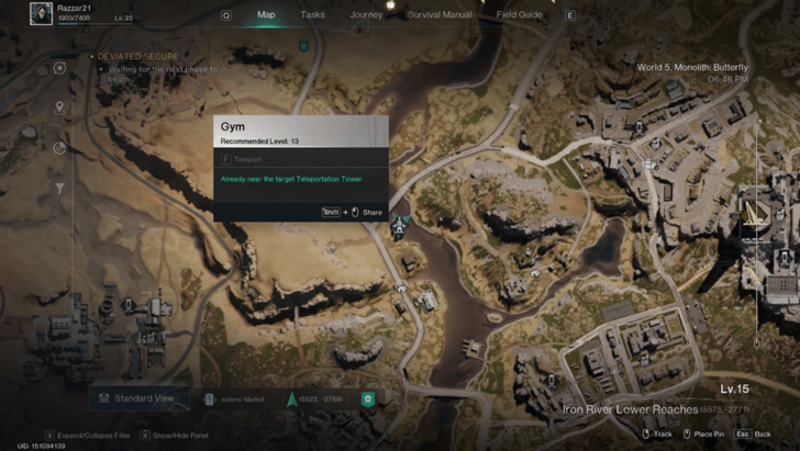 Once Human - Marina Gym Coordinates