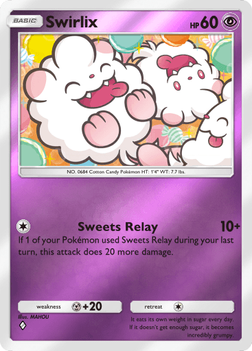 Pokemon TCG Pocket - A4b 174 Swirlix
