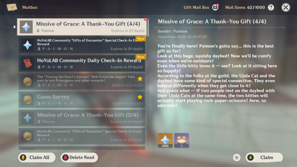 Genshin Impact - How to Equip Rotor Hovering Daybed