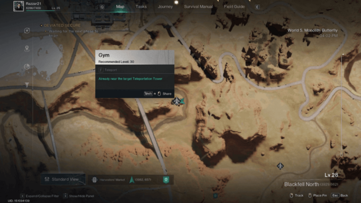 Once Human - Dorothy Lv. 30 Map