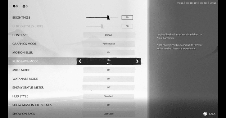 Director Modes in settings
