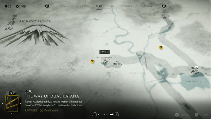 Yotei’s Shadow Hot Spring Map Image