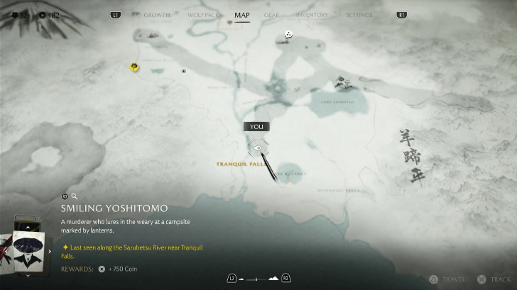 Start a Camp Northeast of Tranquil Falls - Smiling Yoshitomo Location