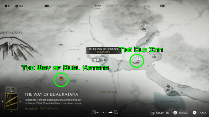 The Way of Dual Katana Location
