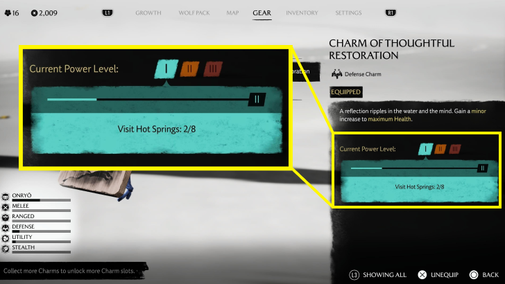Special Conditions for upgrading charms