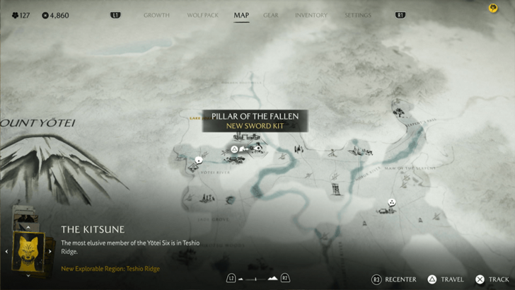 Yotei River Pillar Map Image