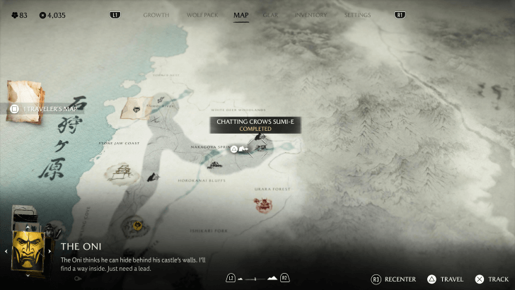 Chattering Crows Sumi-e Map Image