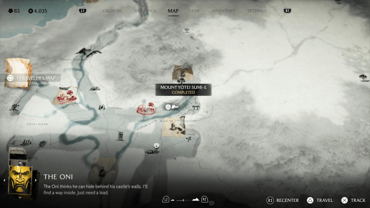 Mount Yotei Sumi-e Map Image