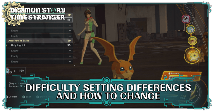 Digimon Story Time Stranger Difficulty Setting Differences and How to Change