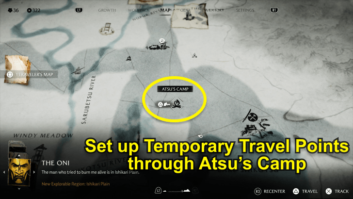Atsus Camp is a Temporary Travel Point