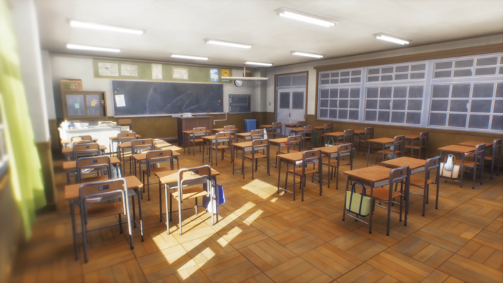 Persona 4 Revival Yasogami high school classroom
