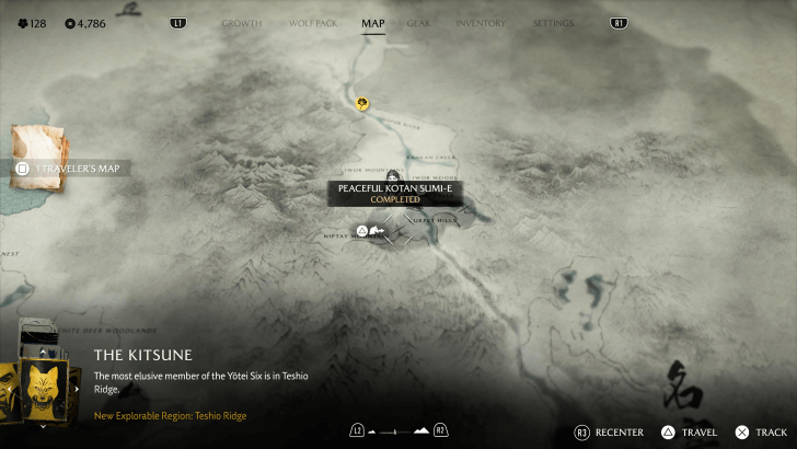 Peaceful Kotan Sumi-e Map Image