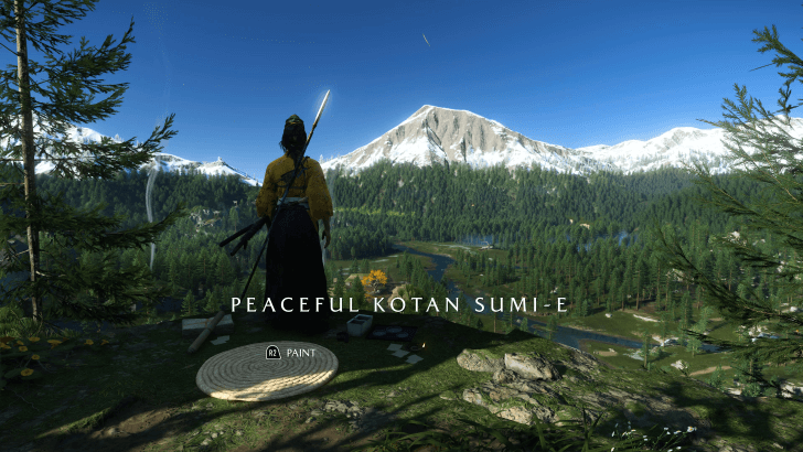 Peaceful Kotan Sumi-e