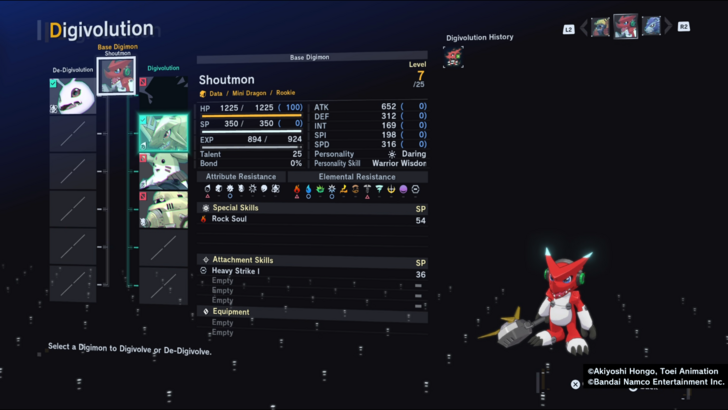 Digimon Story: Time Stranger Shoutmon Digivolution Branch