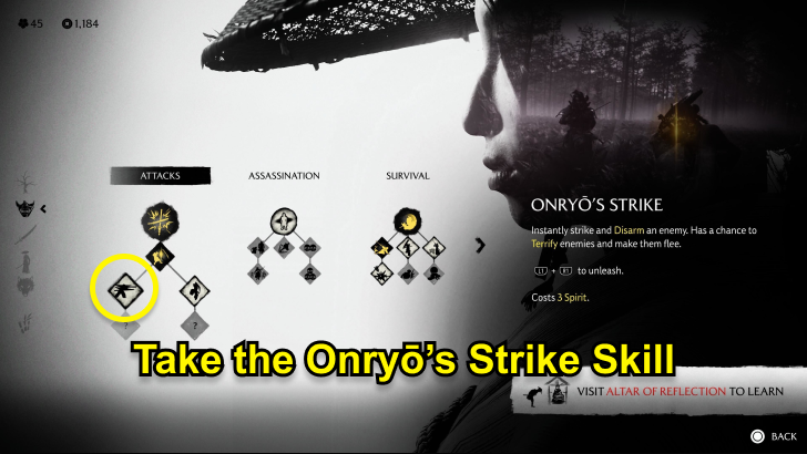 Take the Onryos Strike skill