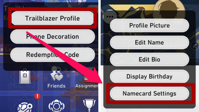 Honkai Star Rail - How to Change Namecards
