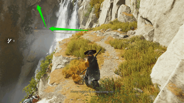 Ghost of Yotei Cross the Wooden Platform