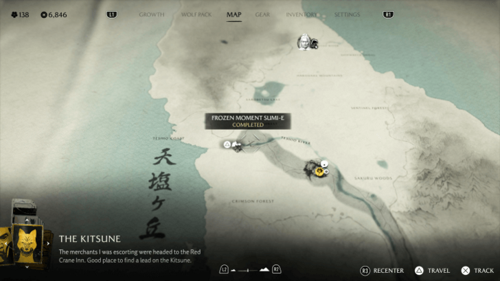 Frozen Moment Sumi-e Map Image