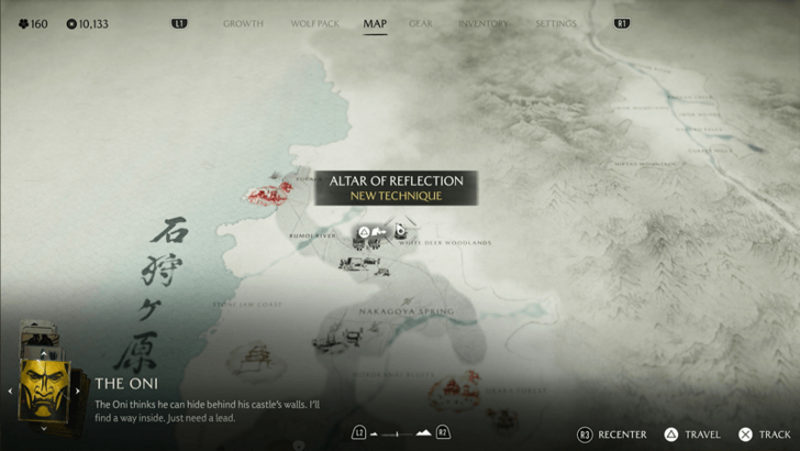 White Deer Woodland Altar Map Image